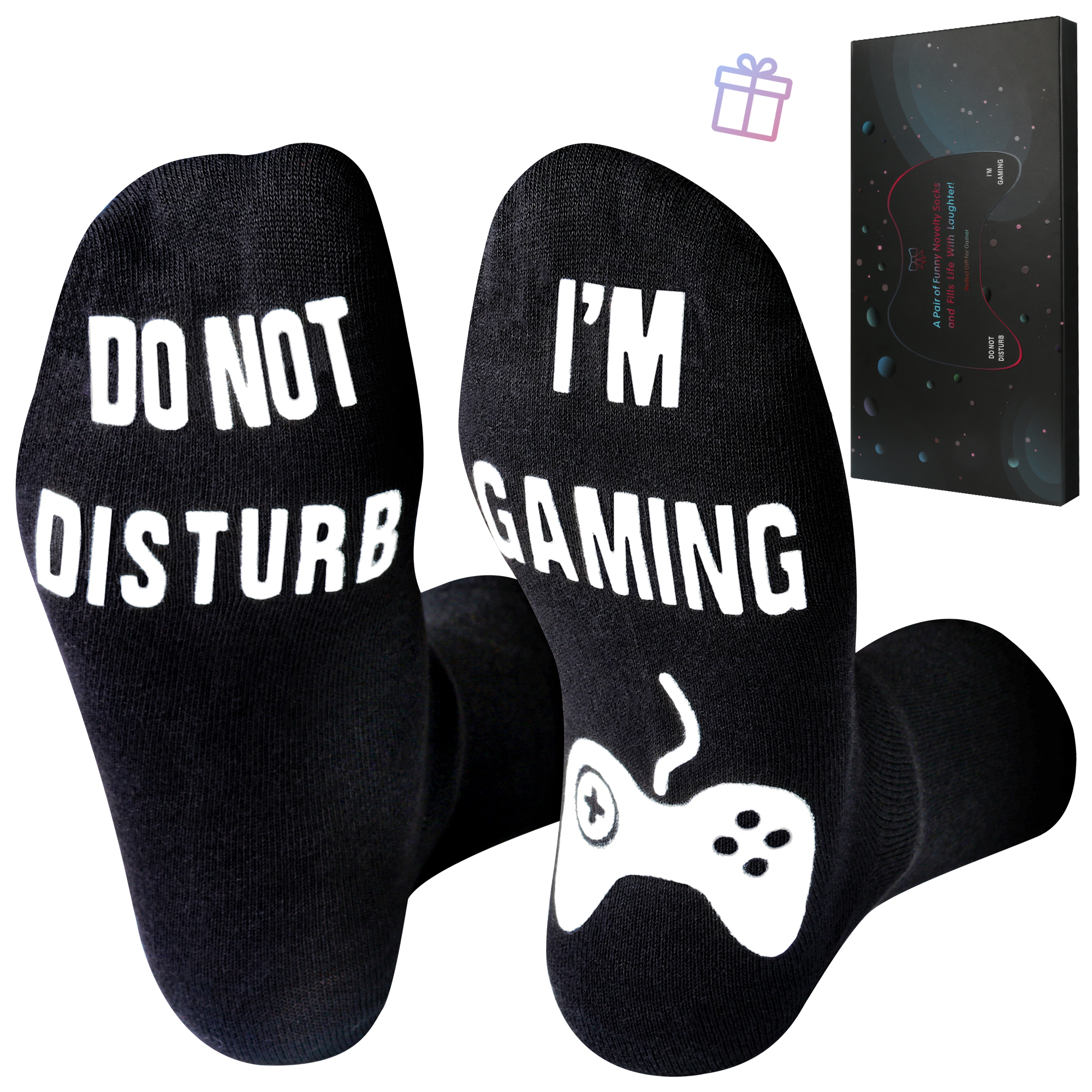 Do Not Disturb I'm Gaming Socks, Mens Gifts for Dad,Christmas Socks Gifts for Him,Gaming Socks Birthday Gift for Teen,Dad,Son